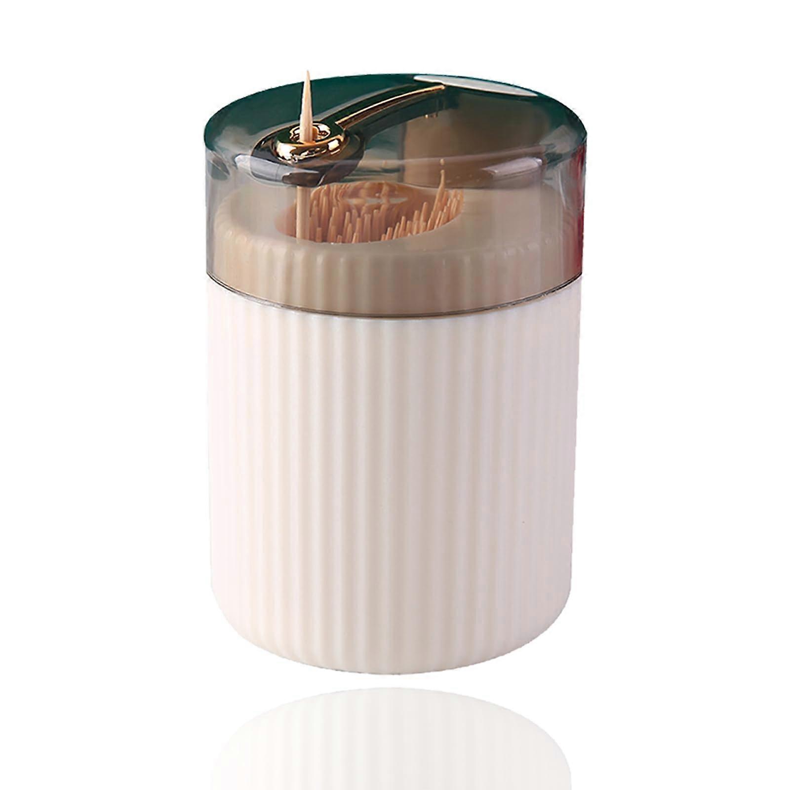 Pop-up automatic toothpick distributor, automatic toothpick distributor, toothpick holder (white)
