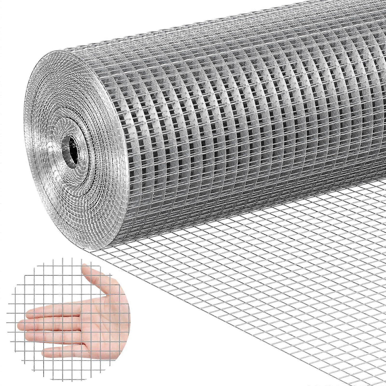 Hardware Cloth, 1/2" 48" x 50' 19 Gauge, Hot Dipped Galvanized Wire Mesh Roll