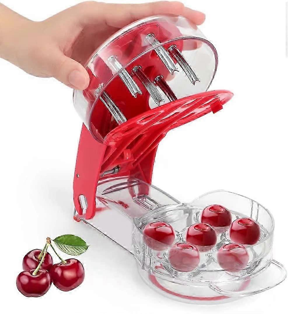 Large Cherry Pitter Tool-Stainless Steel Cherry Core Remover-Red
