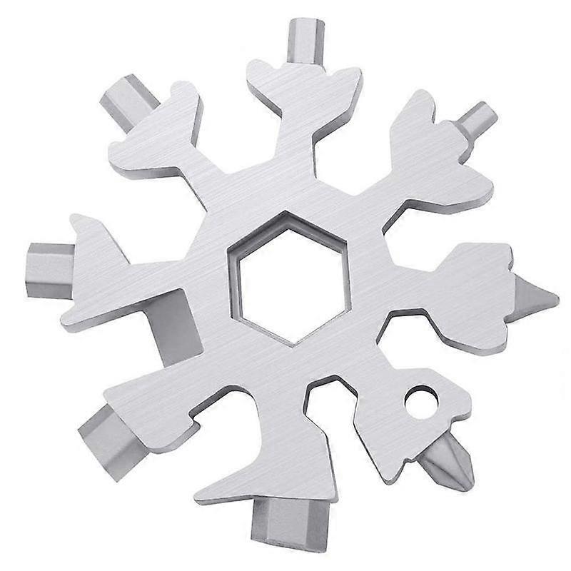 Outil Multifonction - L'Etoile Suisse - Clé Multifonction - Clé Outil - Clé Multifonction Universelle (Argent)