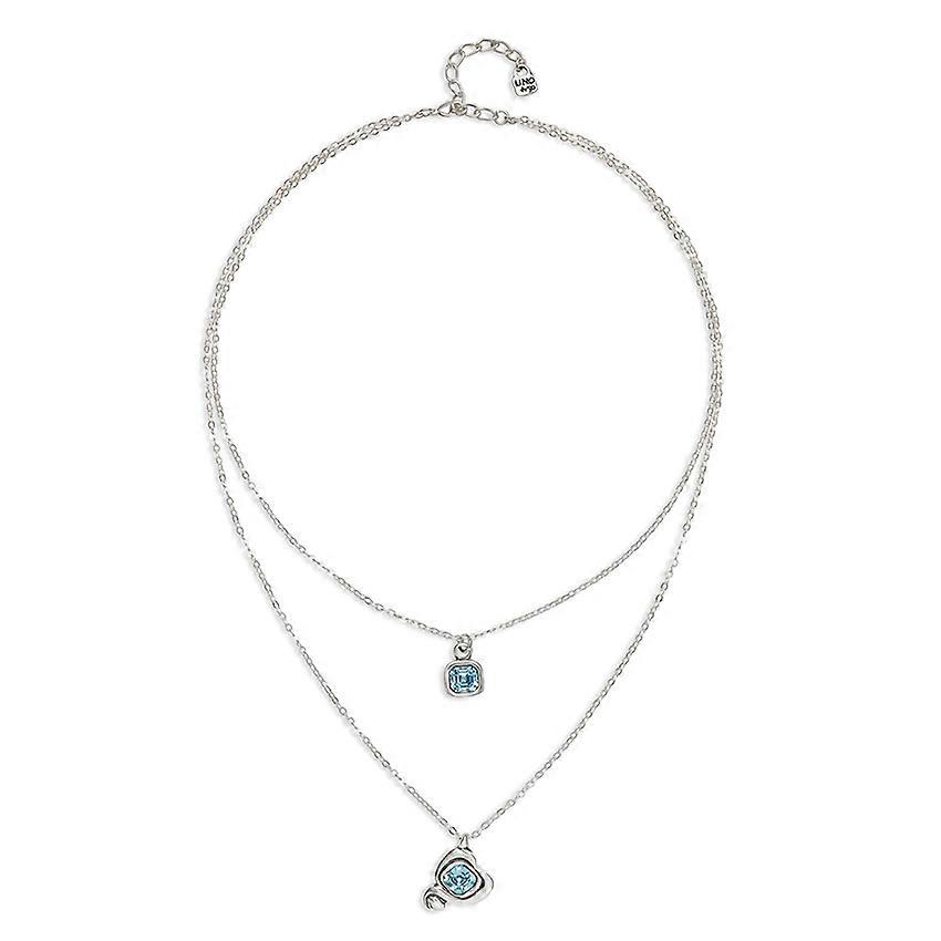 UNOde50 Sterling Silver Plated Ser Expresiva Blue Pendant