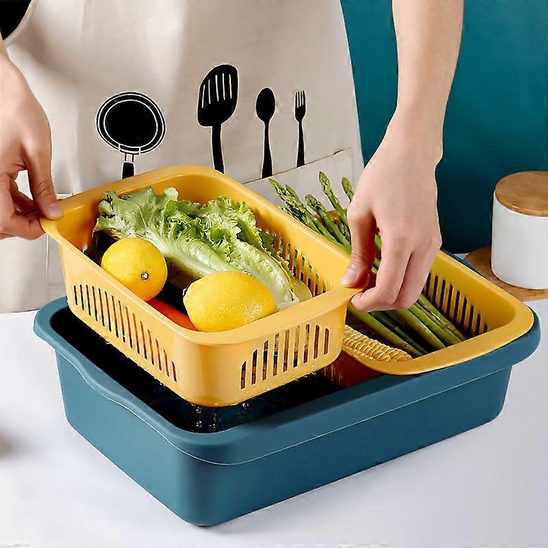 double layer vegetable basket drainer basket