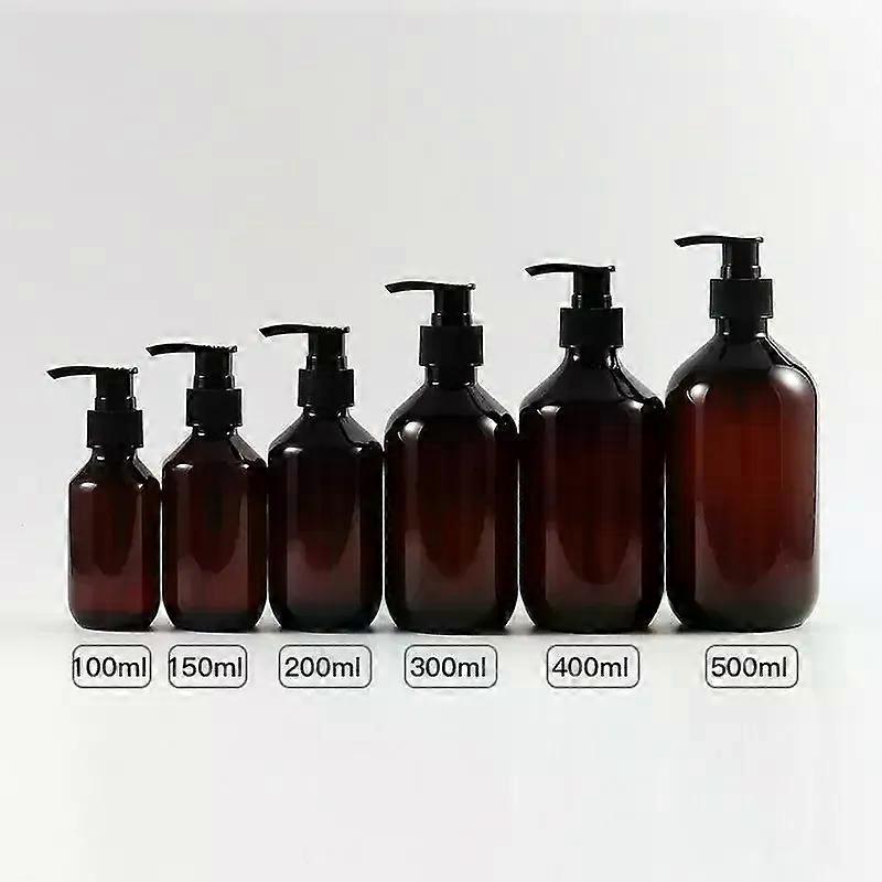 Empty Pump Refillable Bathroom Shampoo Shower Gel Bottles Dispenser Kitchen Dish Plastic Liquid Container