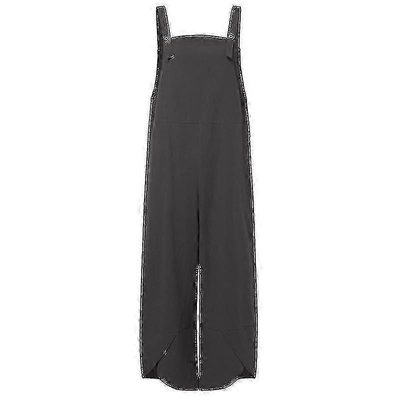 (y)dames Dames Zomer Herfst Tuinbroek Cami Top Knopen Overalls Baggy Jumpsuit Playsuit Zakken Broeken Broeken Vakantie Dames