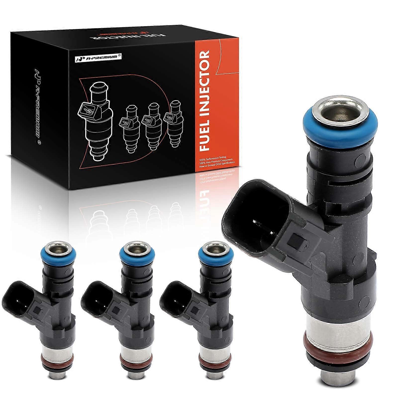 Fuel Injectors Set of 4 Compatible with Ford Fiesta 20122019, 1.6L, Replace BE8Z9F593A, BE8Z9F593B