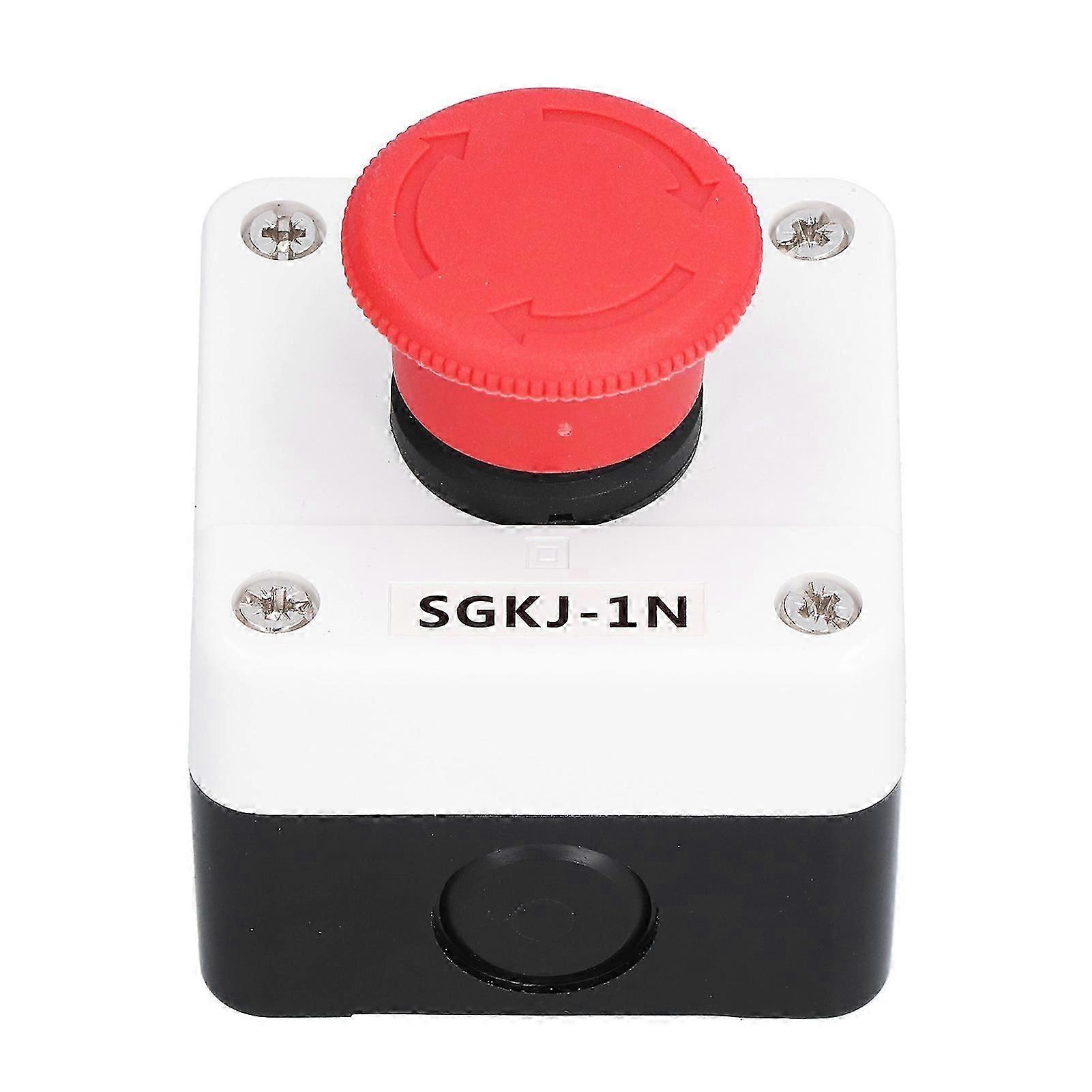 SGKJ?1N Emergency Stop Push Button Switch Station Waterproof Mushroom Push Button Switch for Automatic Control Circuits
