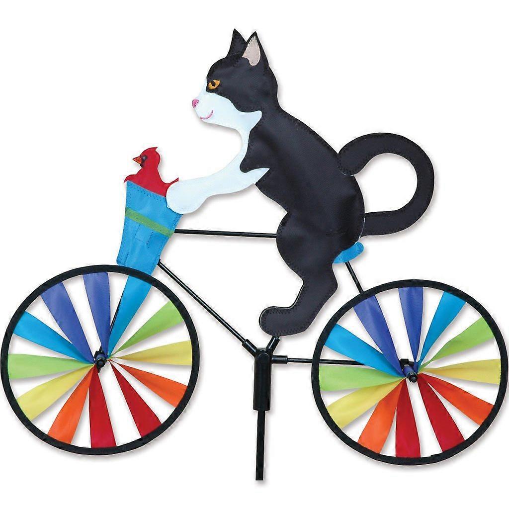 20 in. Tuxedo Cat Bike Spinner - Indoor Exercise Bike Accessory, Durable Material, Fun Pet Design