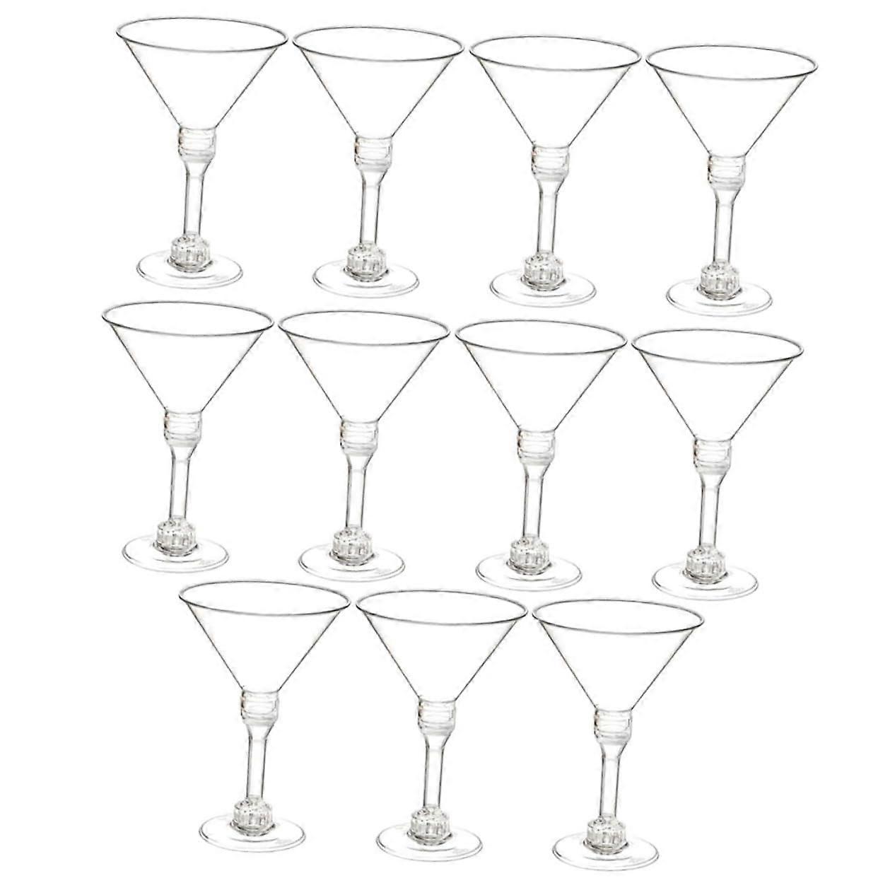 15Pcs Disposable Cocktail Glasses Unbreakable Goblets for Parties Weddings Social and Gatherings Versatile Cups for Cocktails Desserts and More