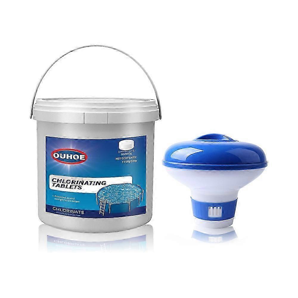 Multifunctional Chlorine Tablets, Suitable for swimming pool, Hot tub, Spa, Pool clean tables, Clarifier for water, Swimming pools chemicals