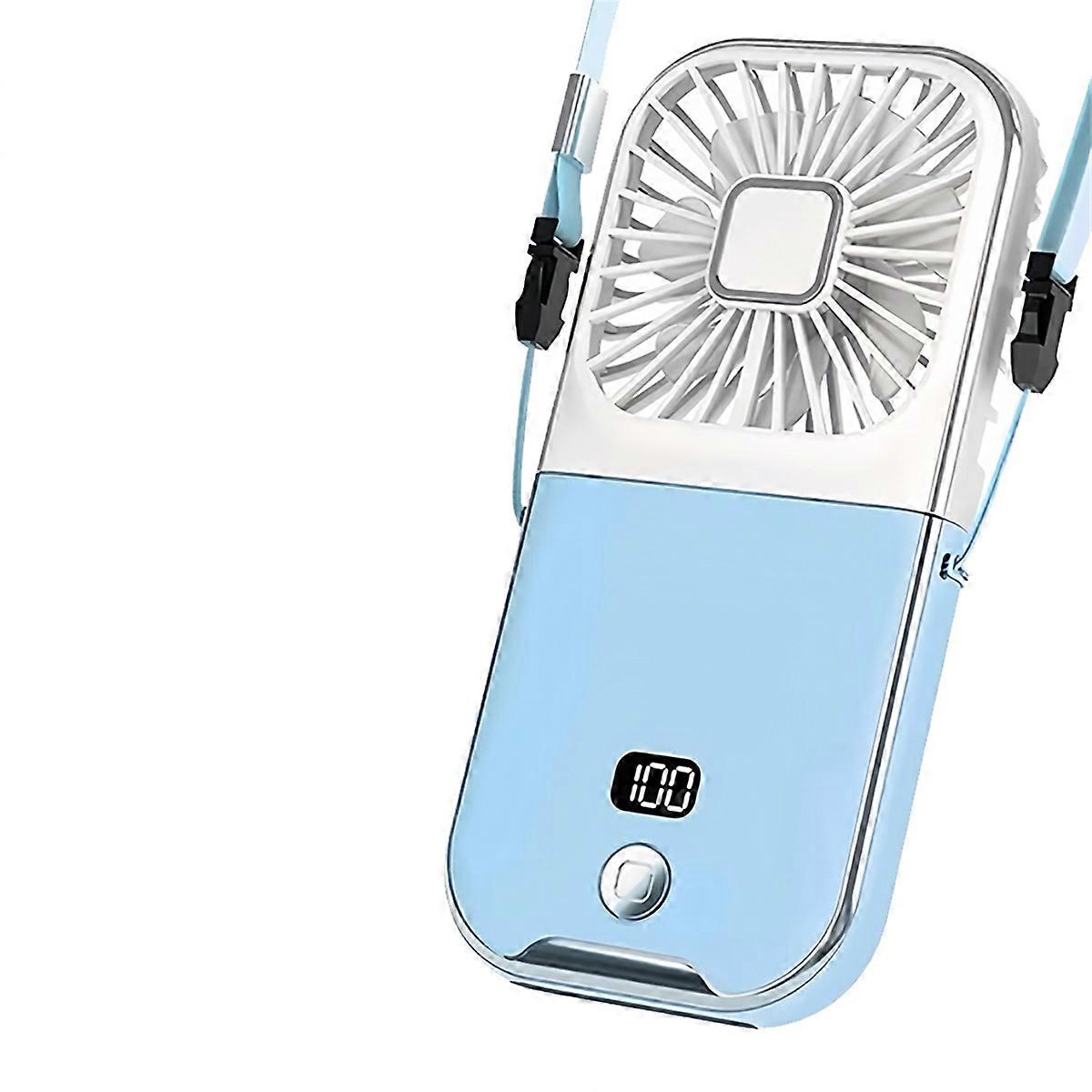 Outdoor Mini Fan Neck Hanging Mobile Power Fan Desktop Stand Neck Hanging Fan Portable Handheld Fan
