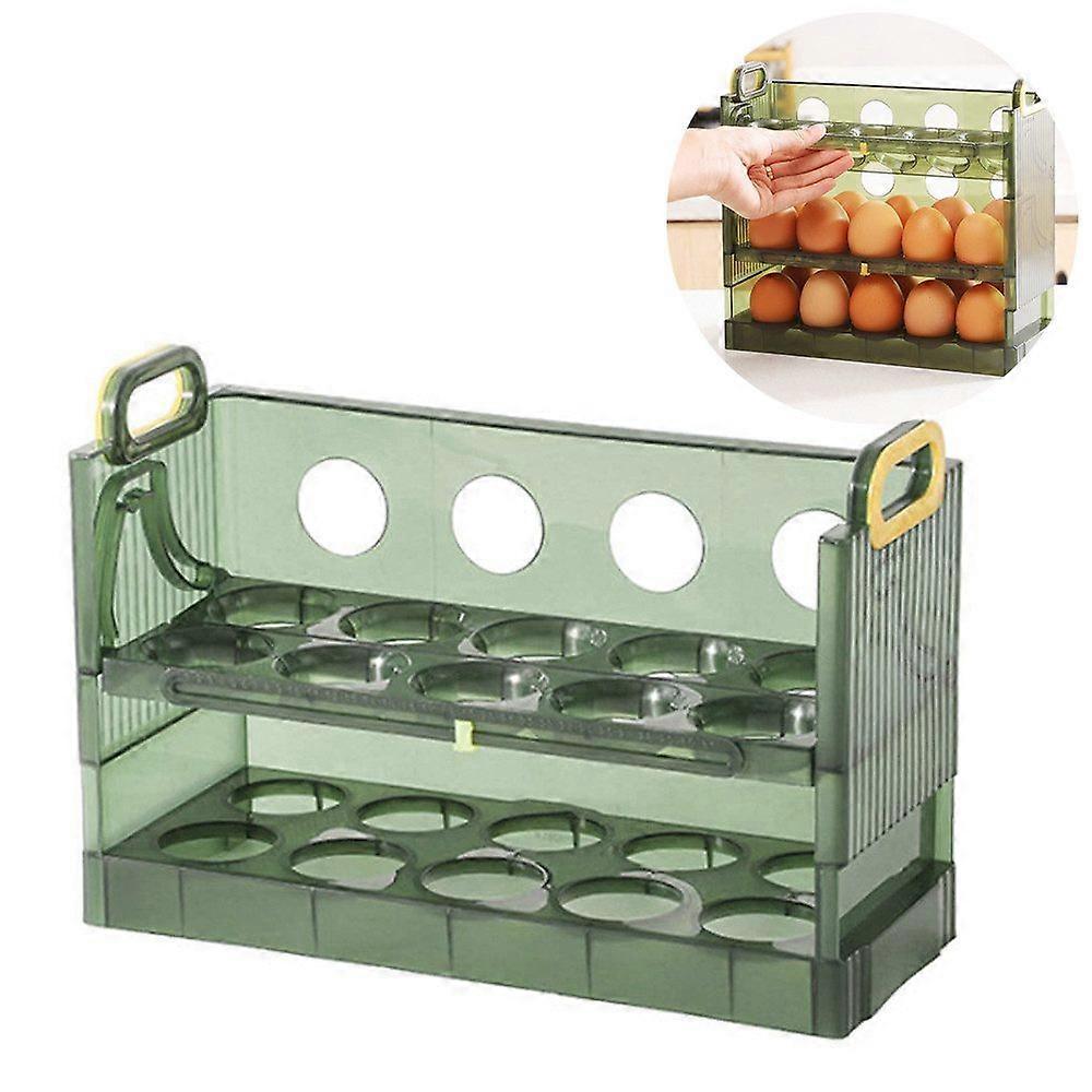 Egg container Storage box 20 eggs 30-day date scale & foldable design for kitchen use