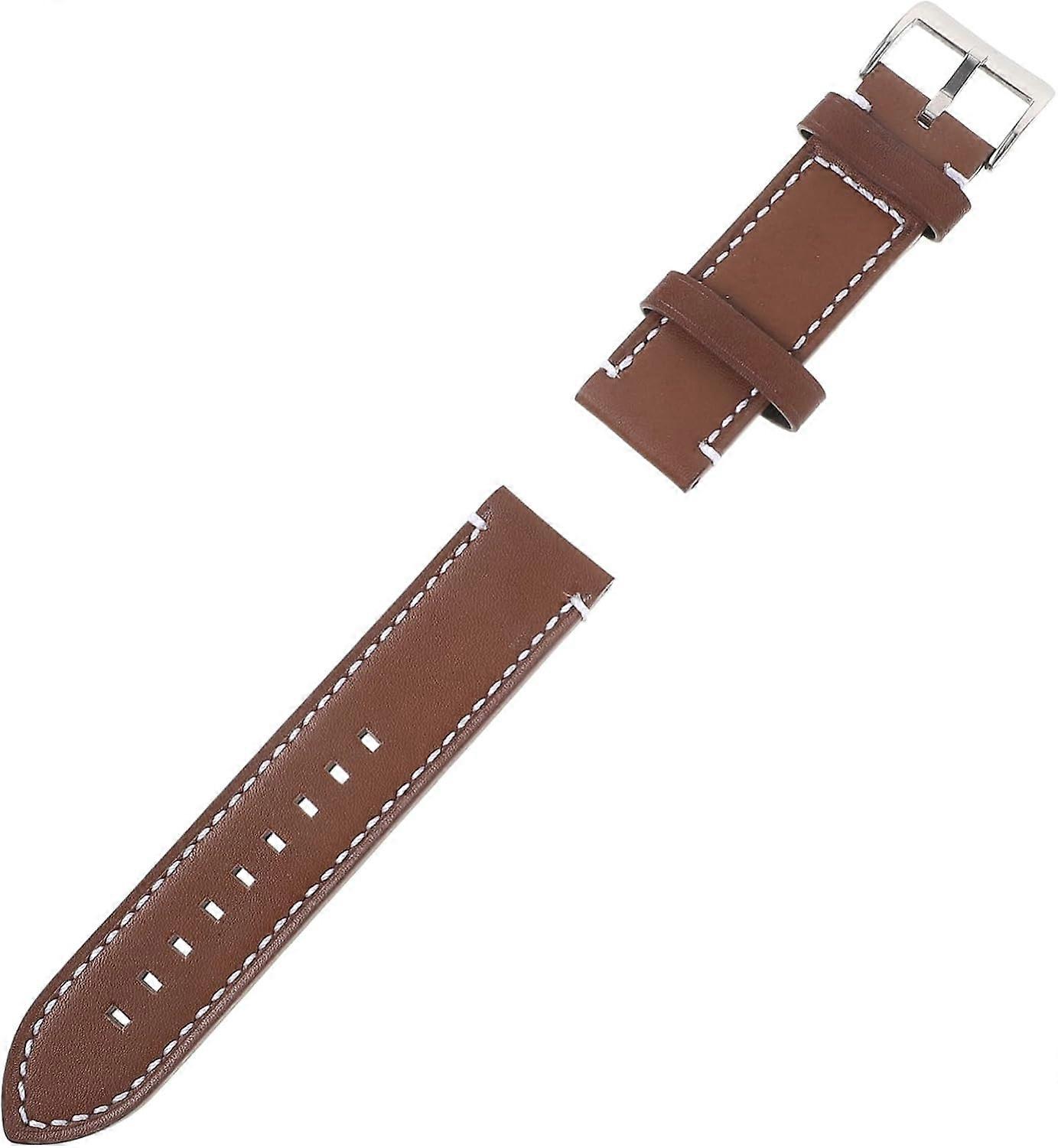 Pcs Mm Leather Watch Band Replacement Strap Buckle Closure Adjustment Holes Includes Loop