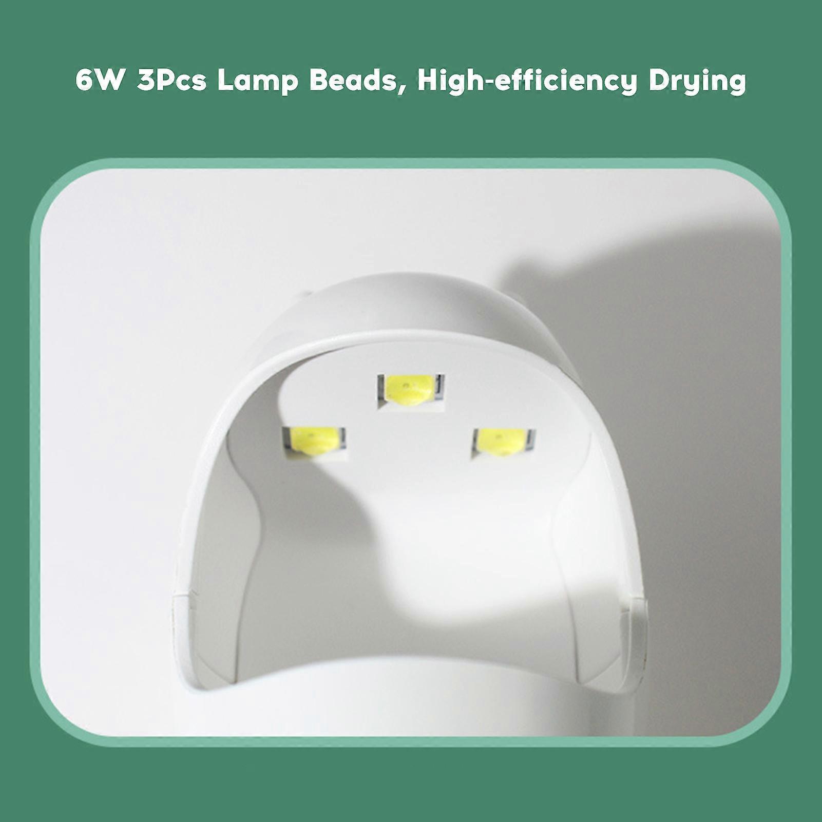 USB Interface Portable Nail Lamp Two-speed Timing 30S/60S Timing Quick Drying 6W Mini Nail Dryer Machine