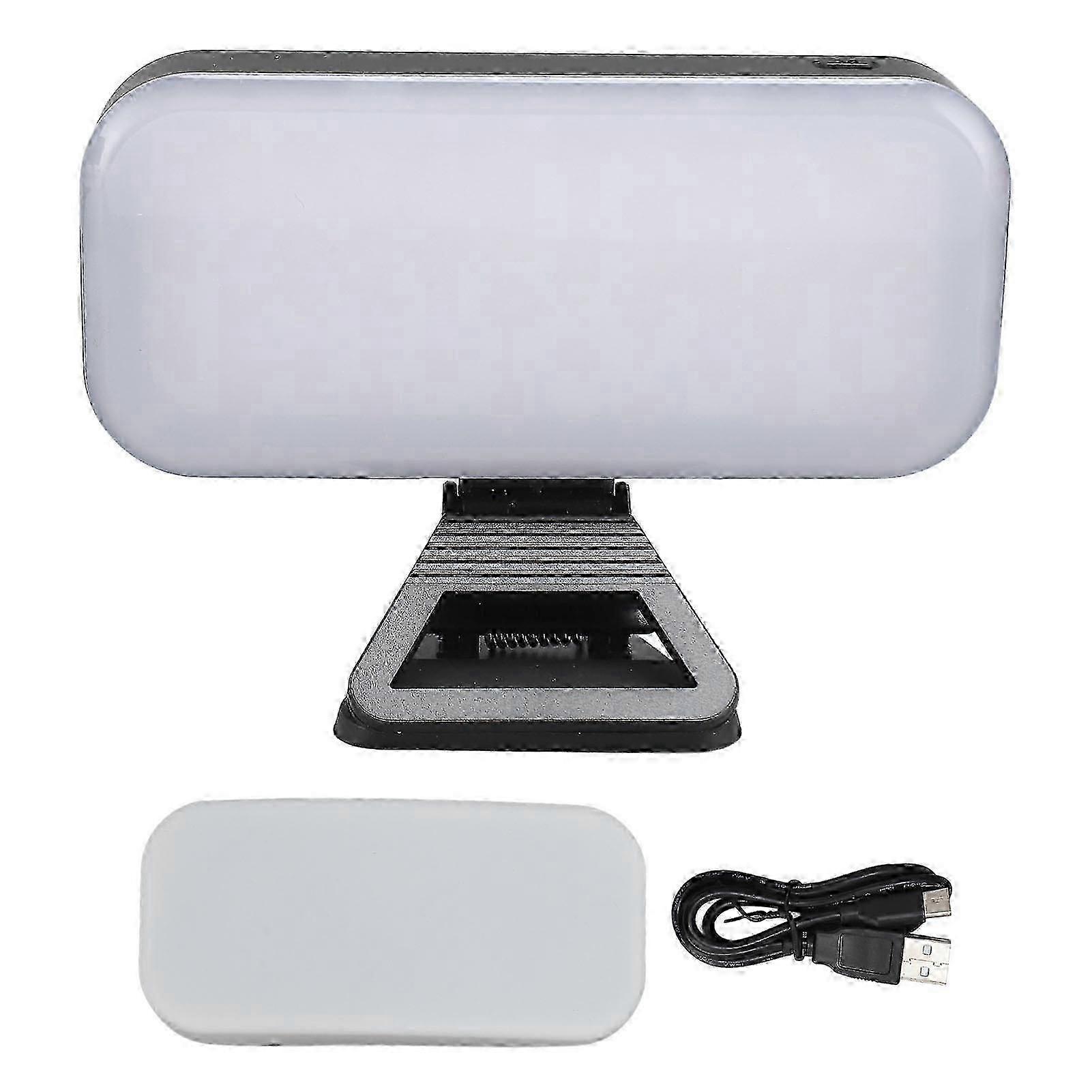 LED Fill Light 3 Color Temperatures 10 Levels Adjustable Brightness 3000mAh Rechargeable Clip Fill Video Conference Light for Live Streaming