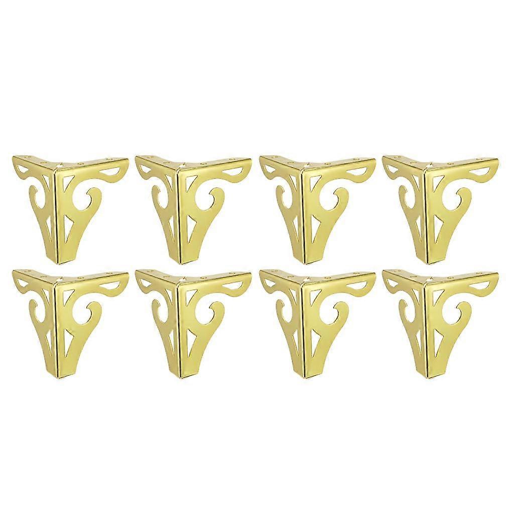 8Pieces Modern Metal Heavy-duty Flower Pattern Sofa Cabinet Legs Replacement