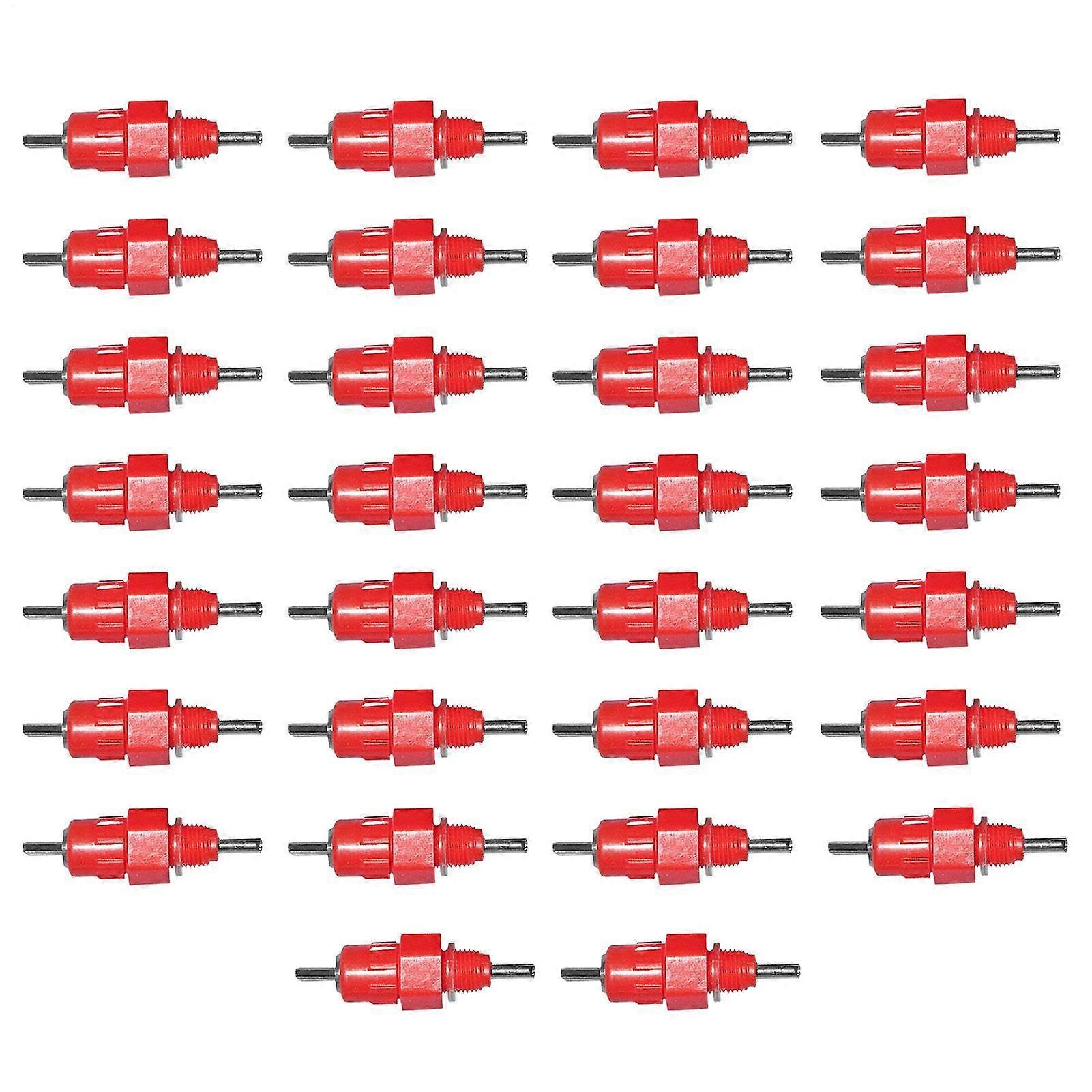 Chicken Waterer Nipples, Feeder Nozzle Set, Leak Proof, Stainless Design for Poultry Livestock