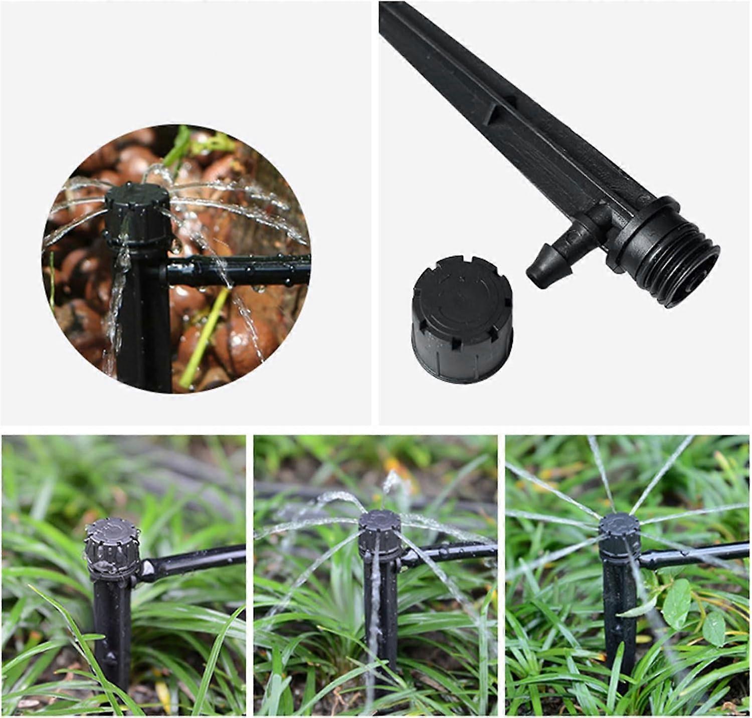 25 Stück Verstellbare Tropfer Für Bewässerung – 360° Drehbar, 8-Loch, Für 6,35 Mm Schläuche, Blau