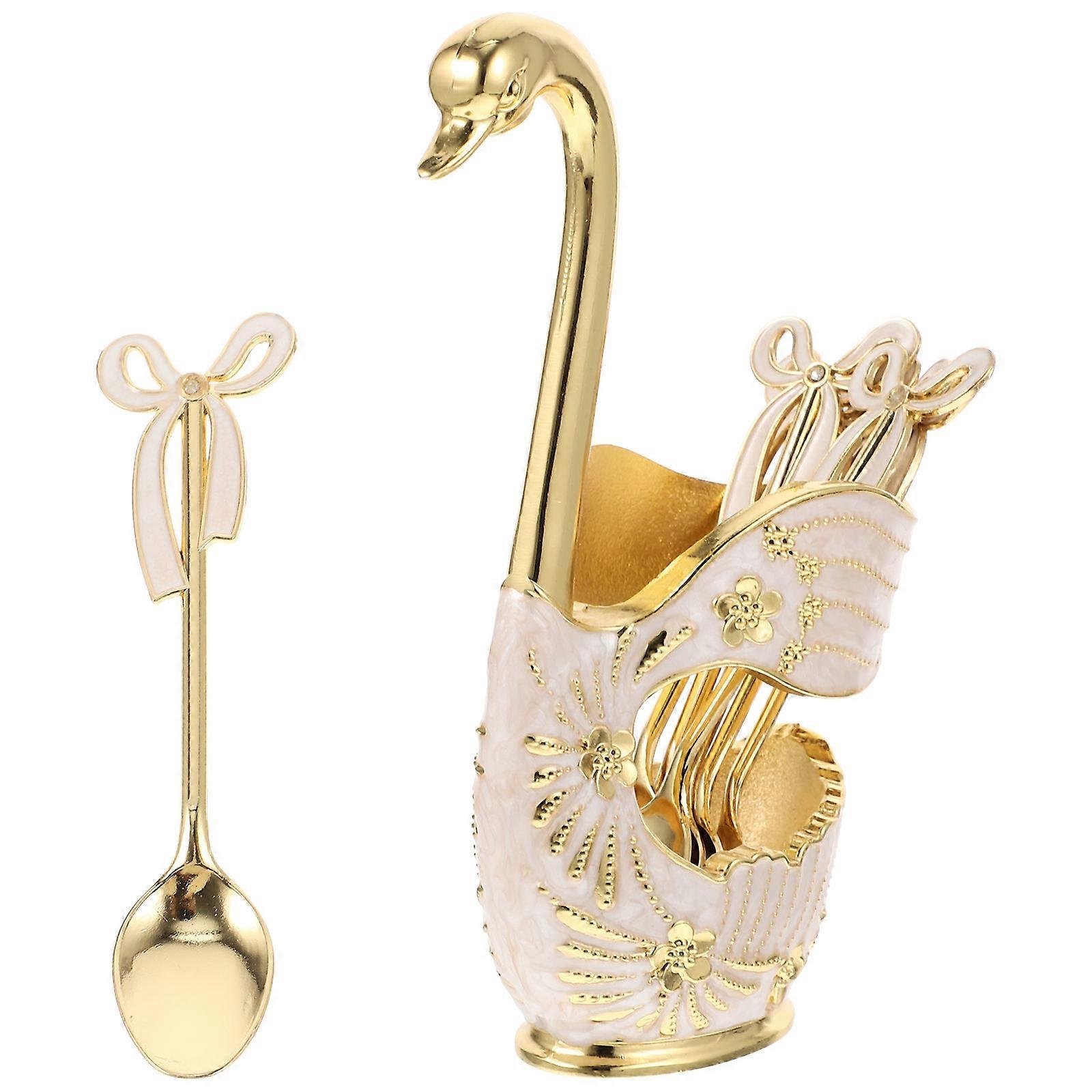 Elegant Swan Spoon Holder, Convenient for Storing Coffee and Ice Cream Scoops