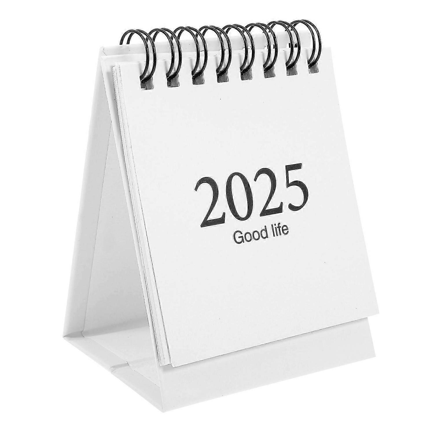 Mini Desk Calendar 2025 Year Table Mini Calendar Decorative Spiral Calendar Tabletop Calendar