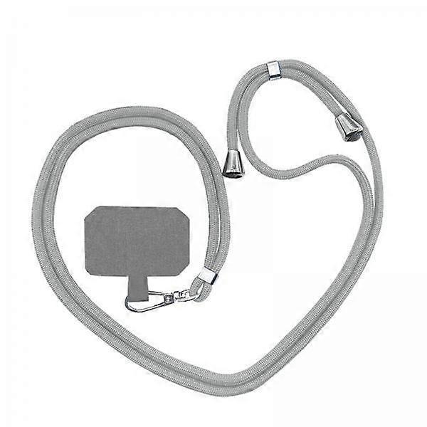 2-4pack Detachable Adjustable Mobile Phone Lanyard Neck Strap Grey