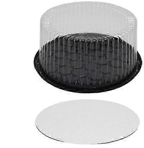 2025 Plastic cake container with transparent dome lid 9 "and cake board 9"