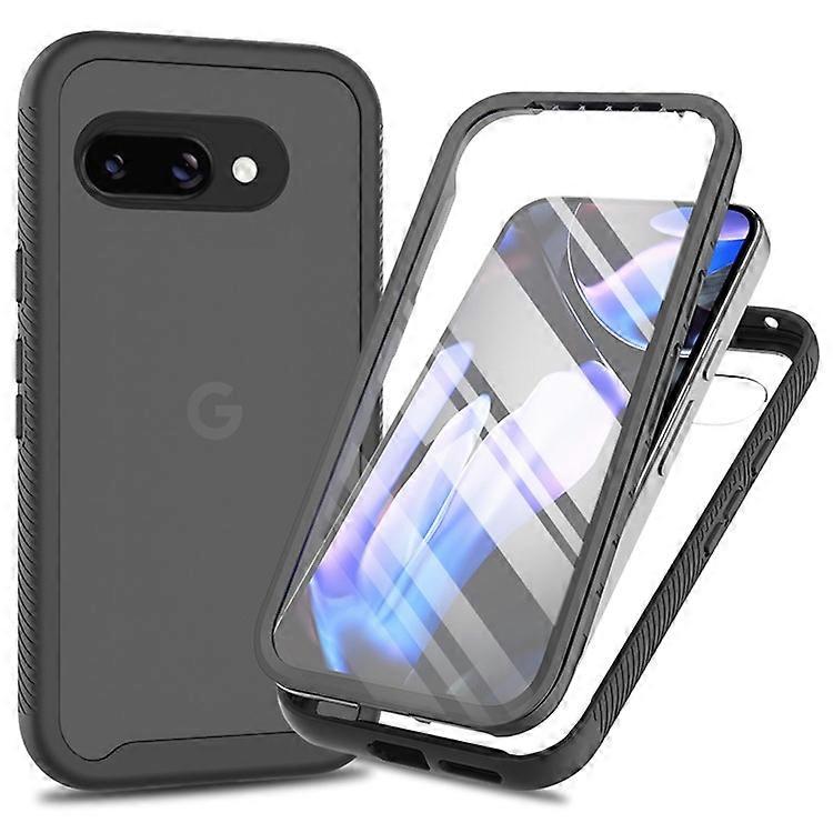 Compatível com Google Pixel 9a Case PC + TPU Phone Clear Back Cover com PET Screen Film
