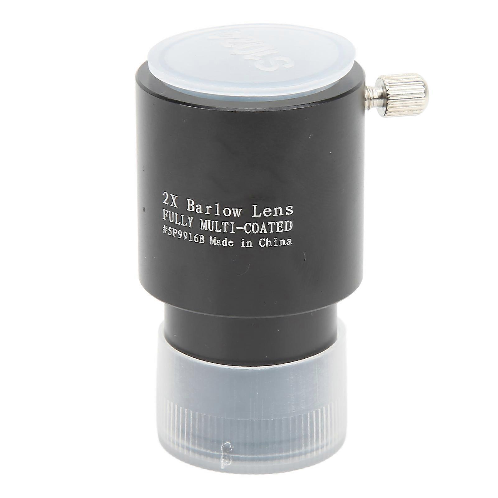 Barlow Lens 2X Full Multi Layer Coated Glass Telescope Barlow Lens for 0.965in Astronomical Telescope Eyepiece