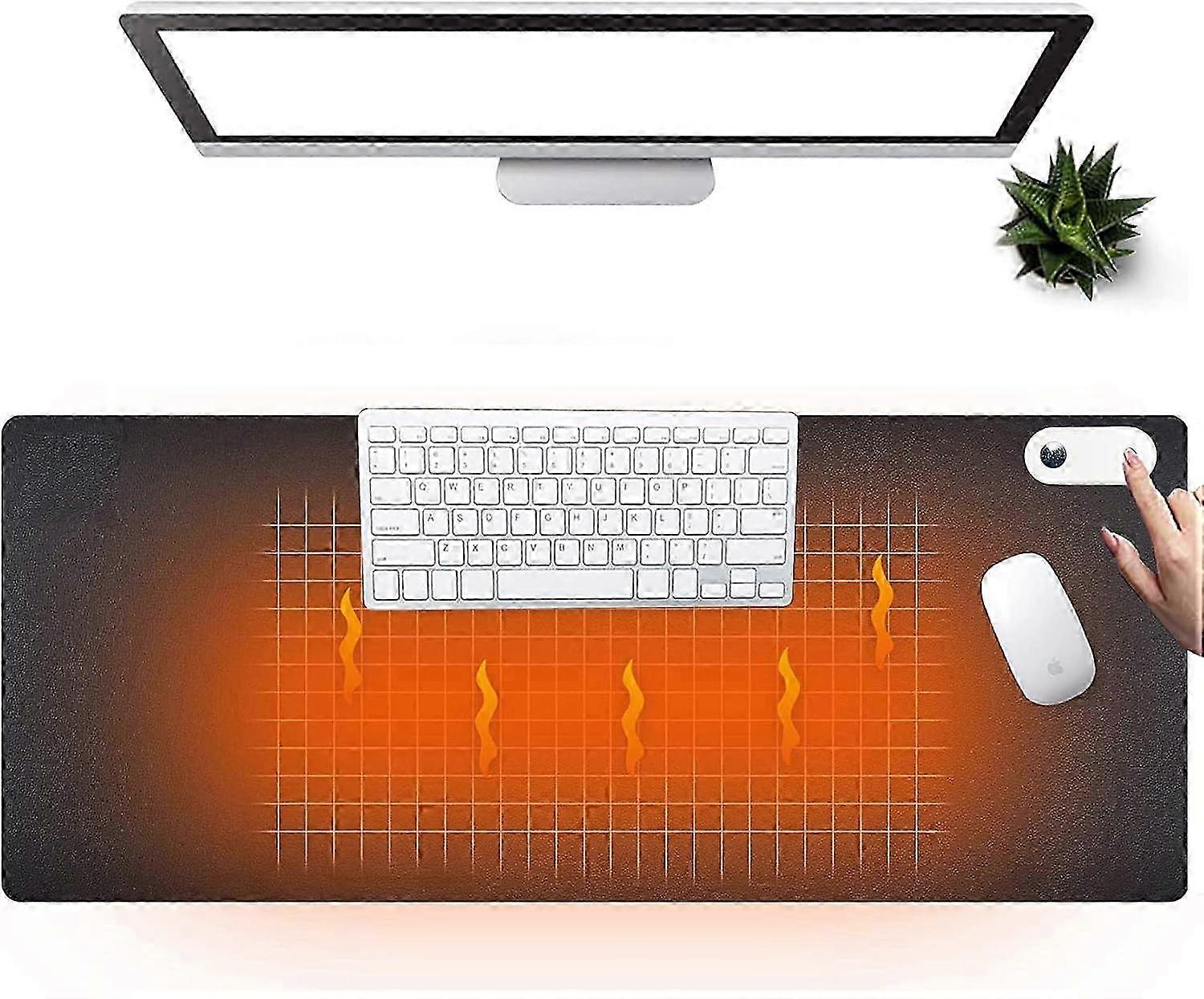 Warm Desk Pad, Heated Mouse Pad, Keyboard Mat, Electric Heating Desk Pad with 3 Heating Levels & 3 Hours Auto Shut-Off, Suitable for Office 