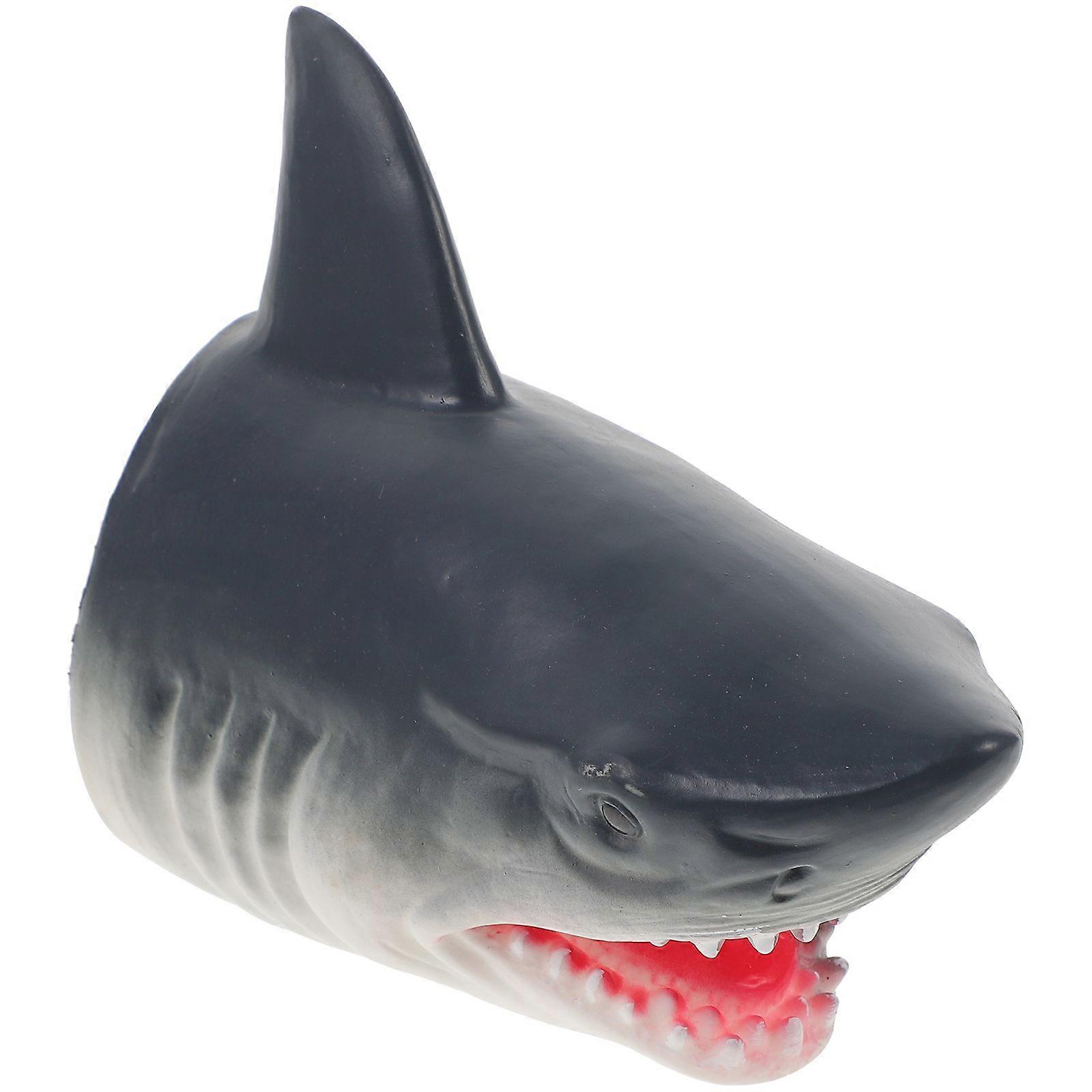 رواية القصص دمية يدوية الفينيل دمية يدوية كرتون سمك القرش دمية اليد