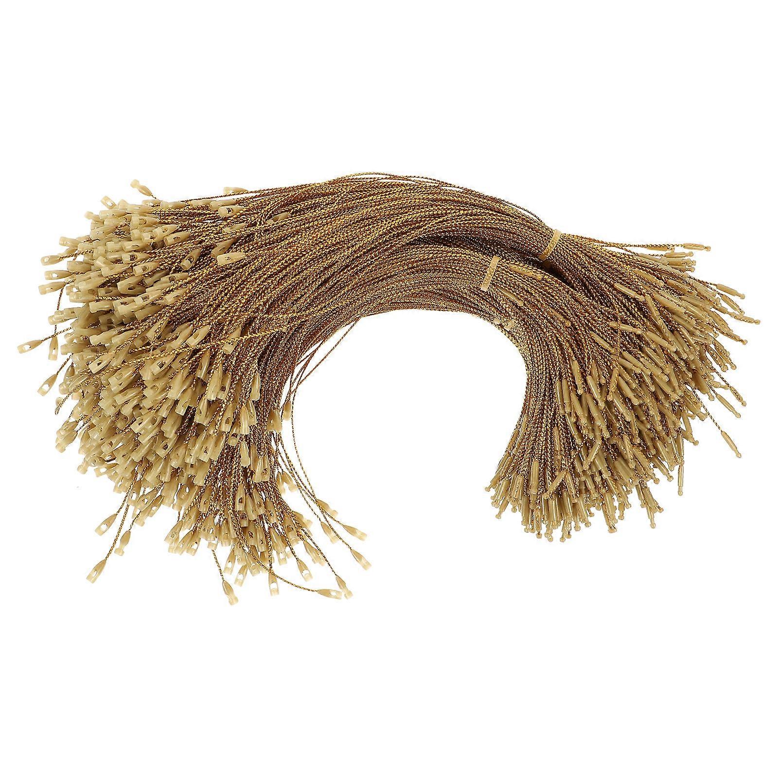 1 Bag Christmas Snap Locking String Price Tags Fasteners Precut Hanging Ropes