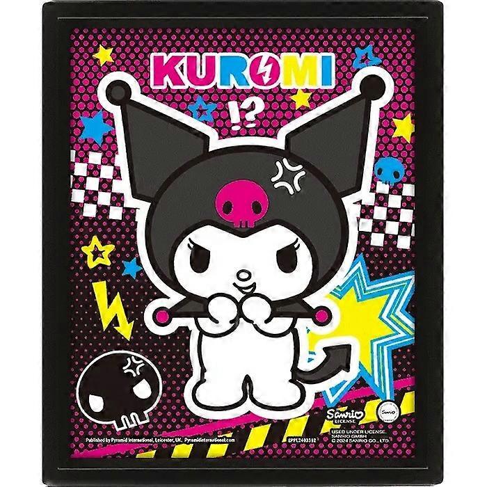 Sanrio Punky Kuromi 3D Lenticular Framed Poster