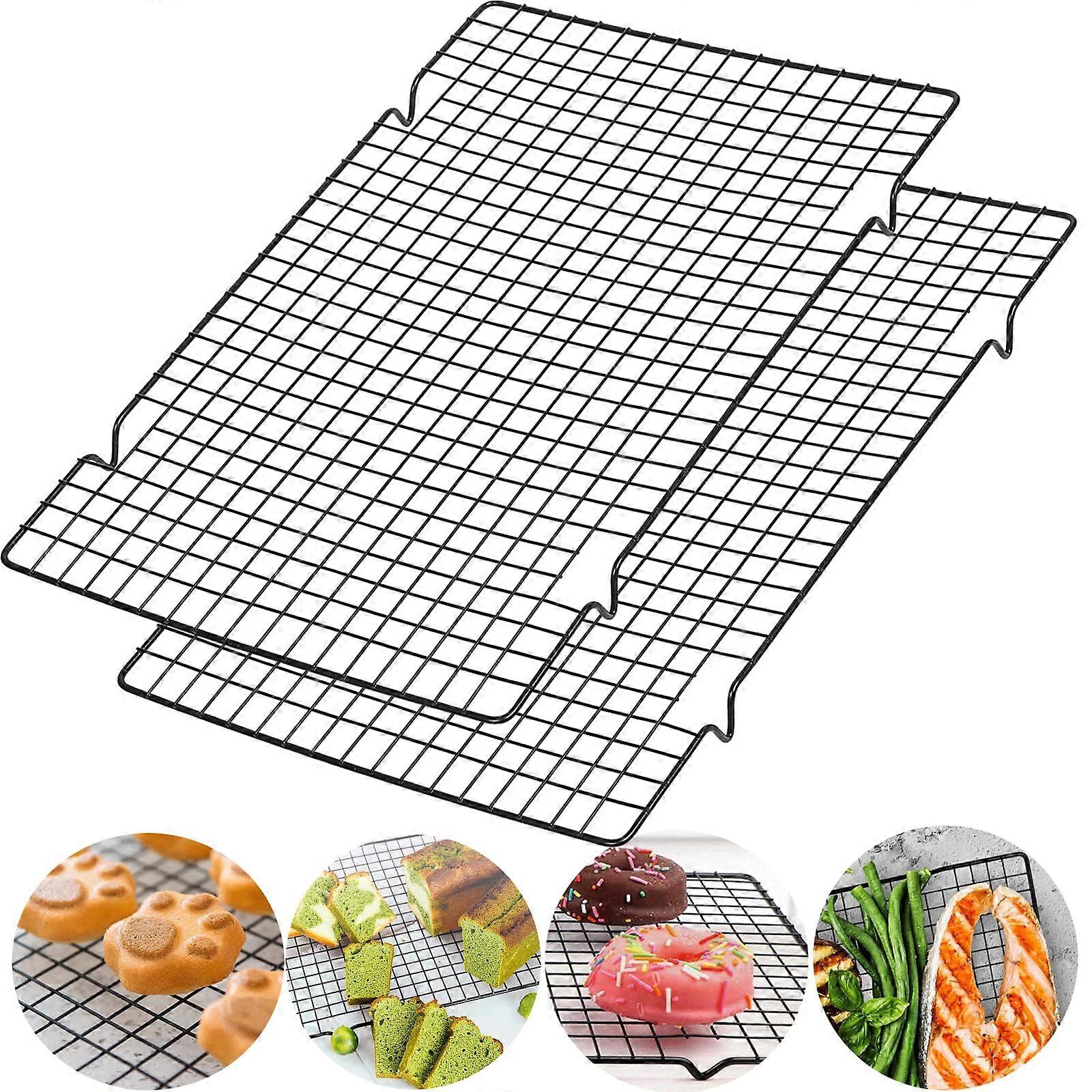 2er-Pack Kuchenrost aus Edelstahl zum Backen, Kühlen (41x25,5cm)