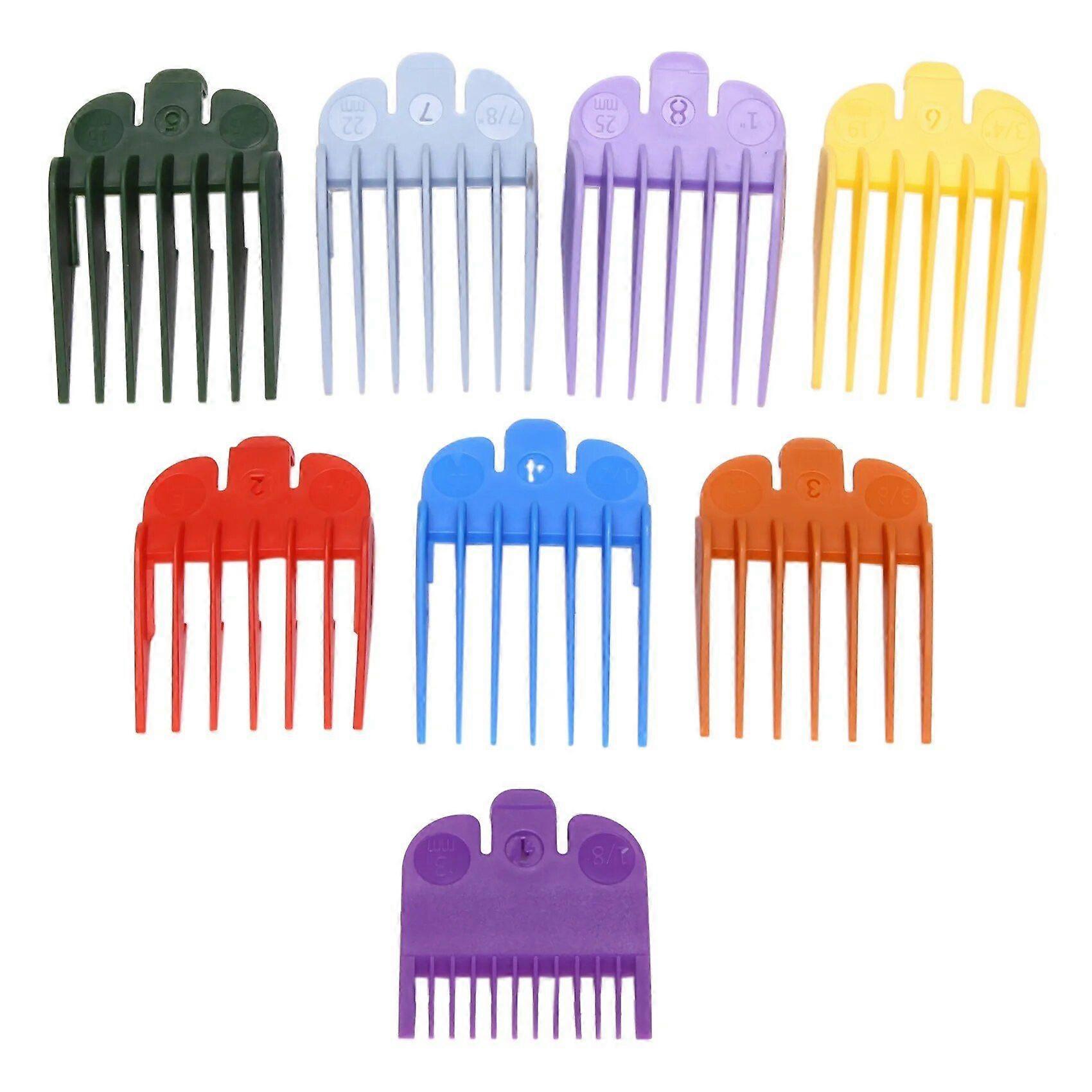 8pcs Universal Hair Clipper Limit Comb Size Guide Replacement US Accessories Set