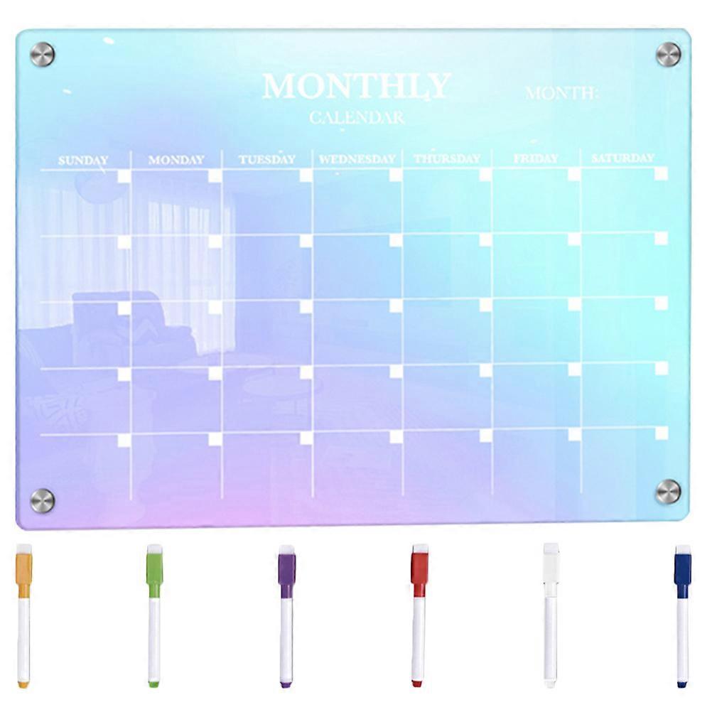 Magnetic Fridge Calendar Erasable Planning Board Monthly Planner For Home Office School Rectangular Assorted Color 1 Set