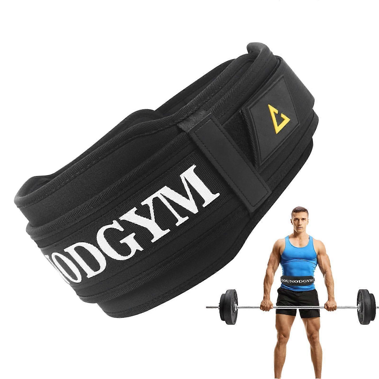Gym Belt Double Layer Design for Men Weightlifting, Adjustable Deadlift Strap, Support Back and Core, Black XL