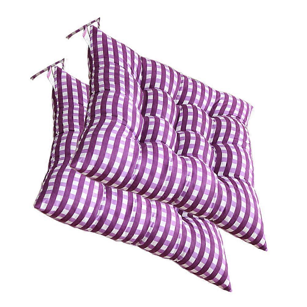 Thick Seat Cushion Purple 40x40cm 6cm Thick Easy to Install 2Set