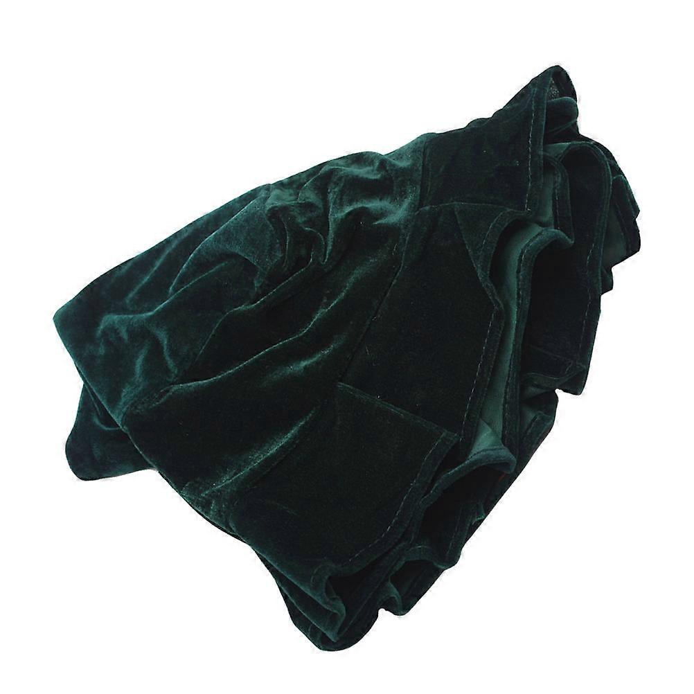 Stretchy Velvet Piano Stool Cover – Elegant Dark Green Protective Cover for Single Bench, Perfect for Home Decor and Piano Chairs