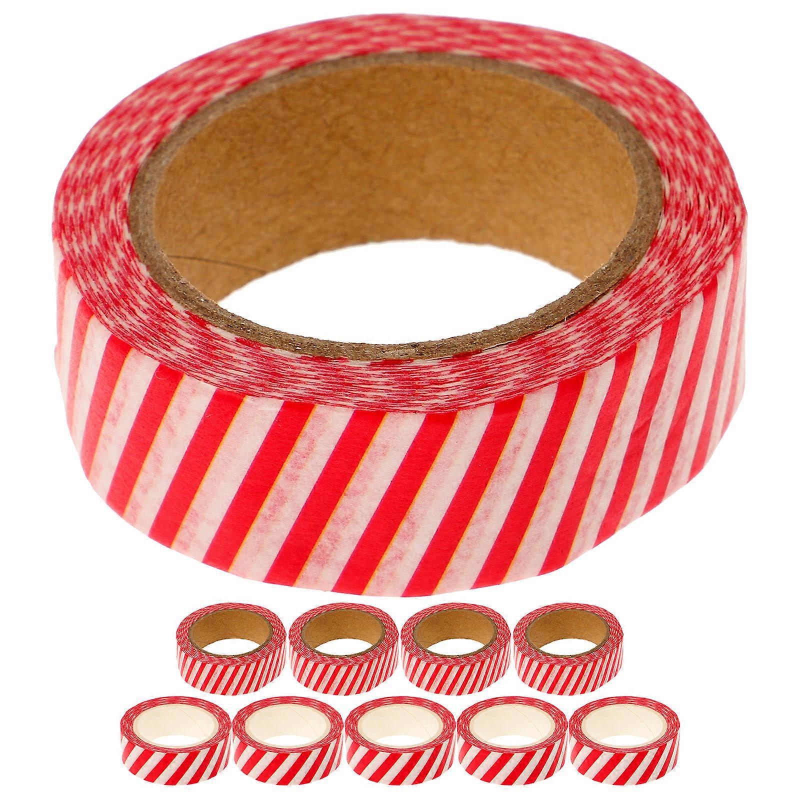 10 Rolls Christmas Paper Tape for Creative DIY Scrapbooking and Paper Masking
