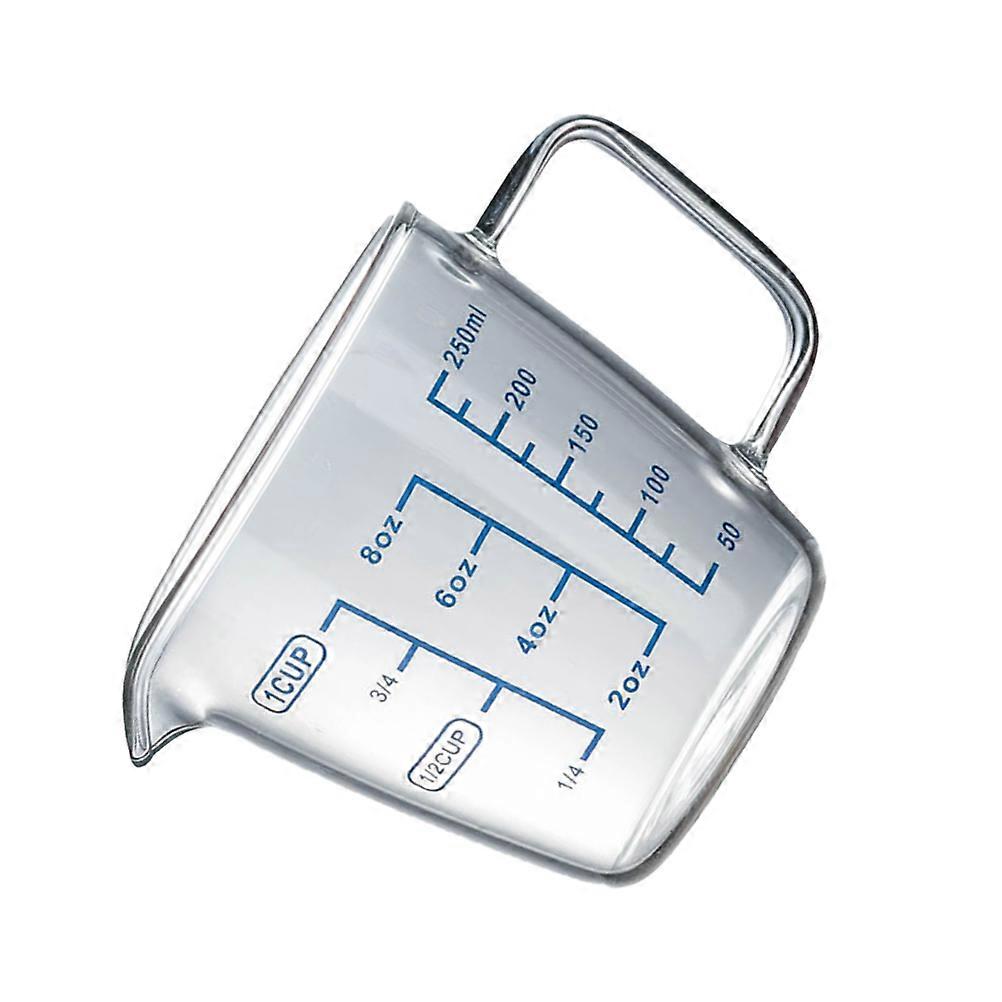 Borosilicate Glass Measuring Cup for Restaurant Experiment Heat Resistant 8.5x9.5cm Transparent 1Pack