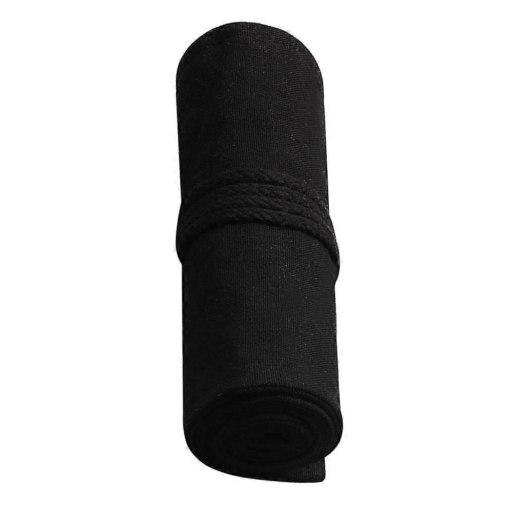 Organized Pencil Case Canvas Pen Bag Elegant Practical Design Sketching Tools 18.1X7.9X0.4in String Closure 1Pack