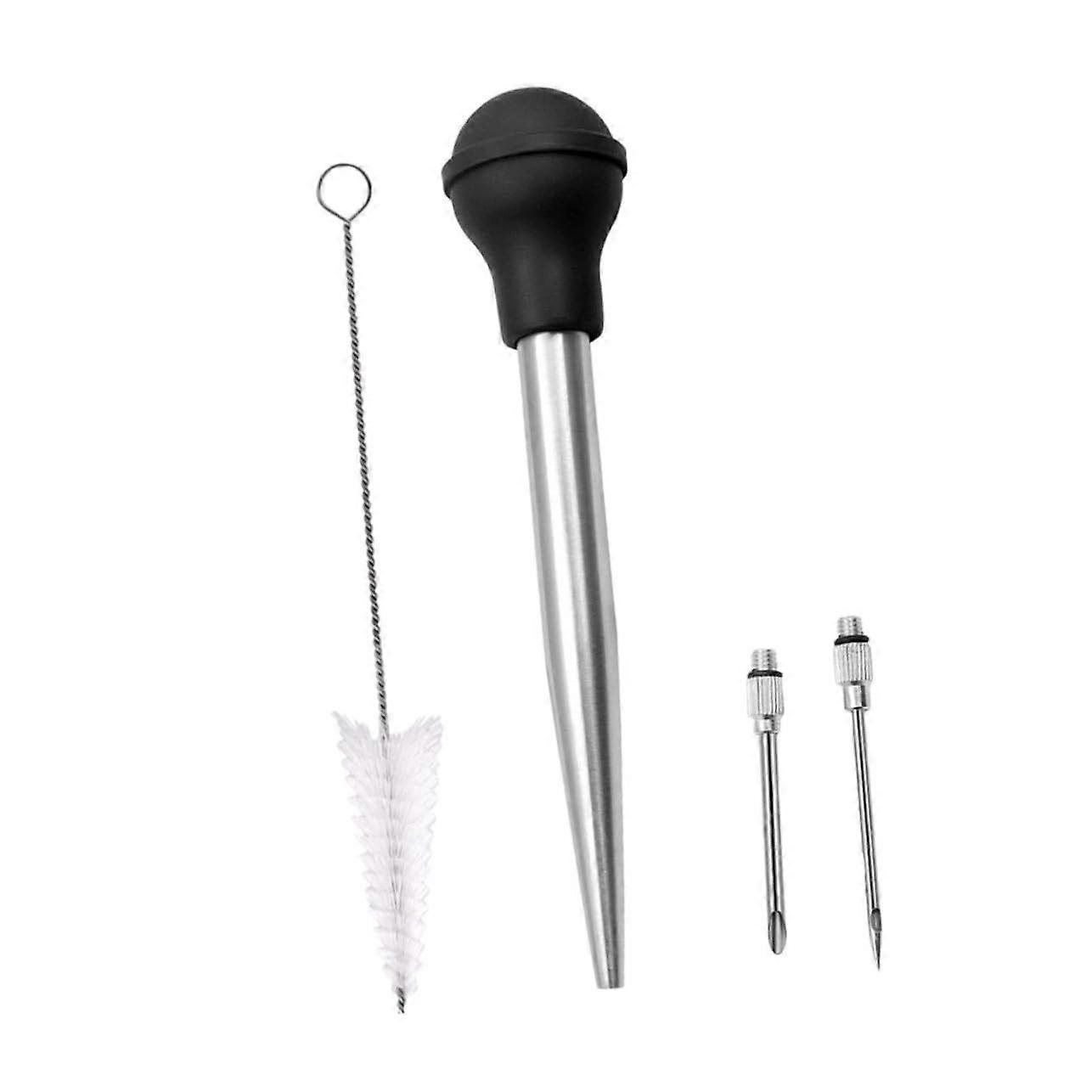Turkey Spice Injector - Heavy Duty BBQ Sauce Injector for Grilling, Meat Marinating, and Turkey Basting - Stainless Steel Design