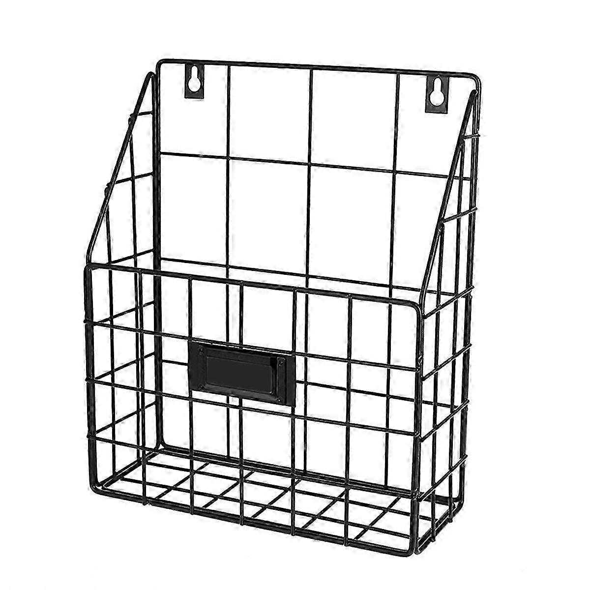 Wire Mail Basket - Wall Mounted Hanging Folder/Document Organizer - Economic & Easy to Install Tray