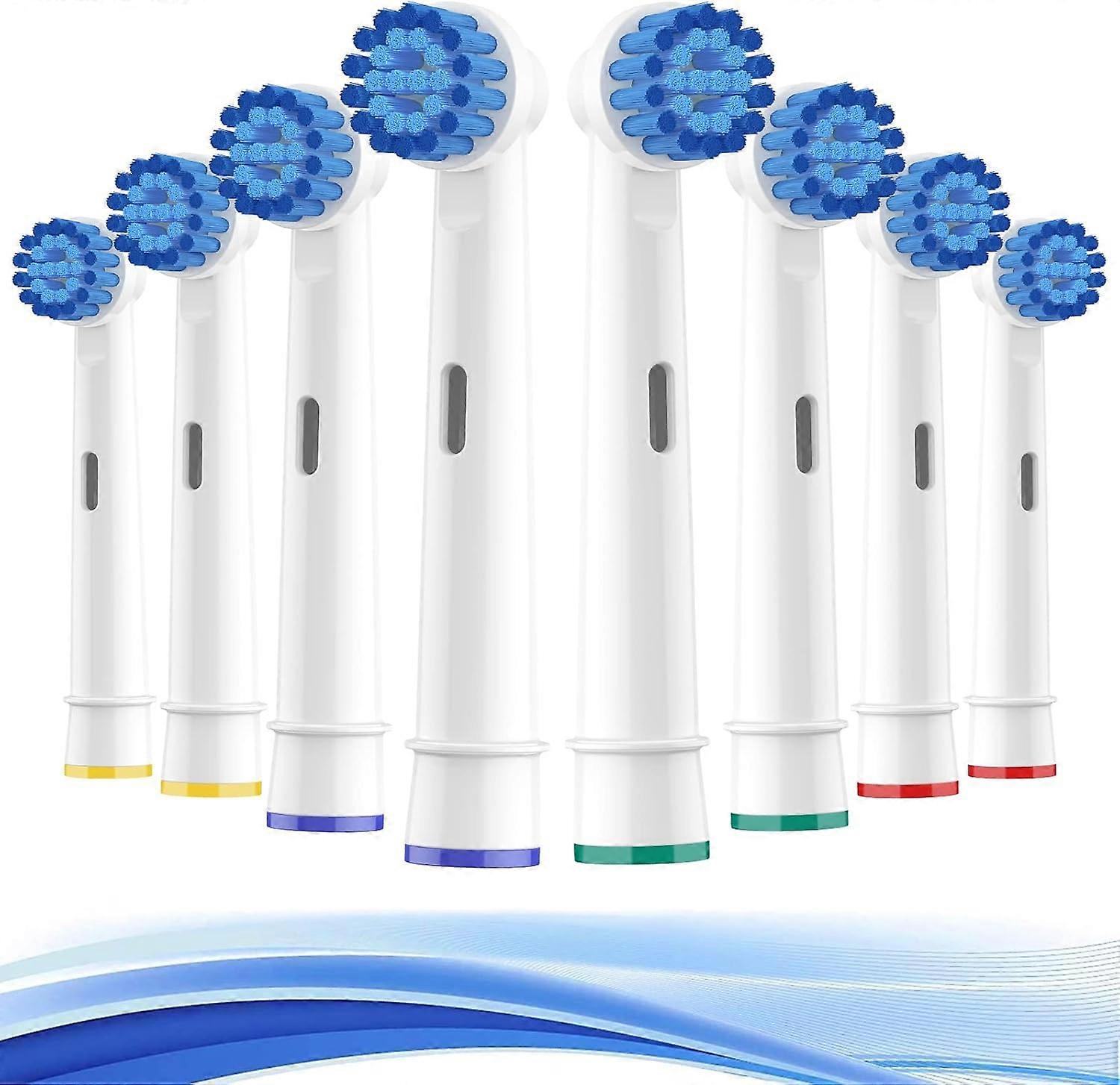 Replacement Brushes for Oral B Braun Sensitive, Soft Bristles for Sensitive Gums, 8 Pieces