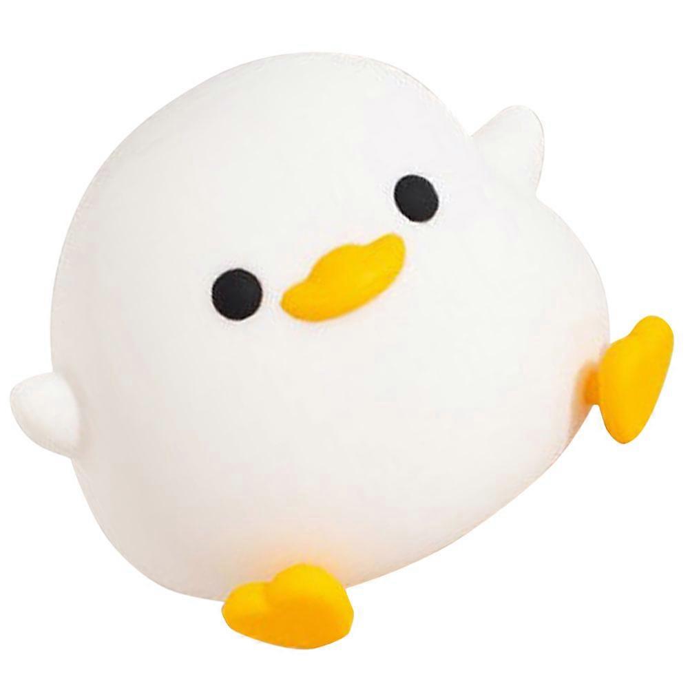 Silicone Night Light Cartoon Duck Lamp Indoor Use 12x10.5cm Adjustable Brightness 1Set
