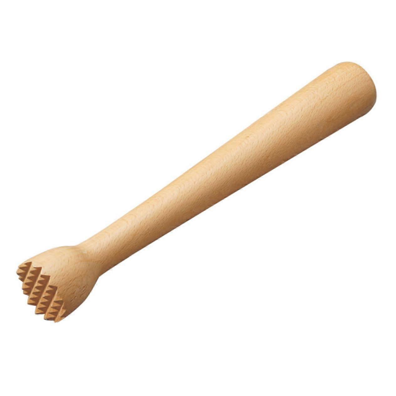 1 x Beech Juicer Ice Hammer Bar Tools Cocktail Drinkware Tool Professional Mixer Round Head Muddler Fruit Tamper Mudge Mixer Drinks Beige Reusable