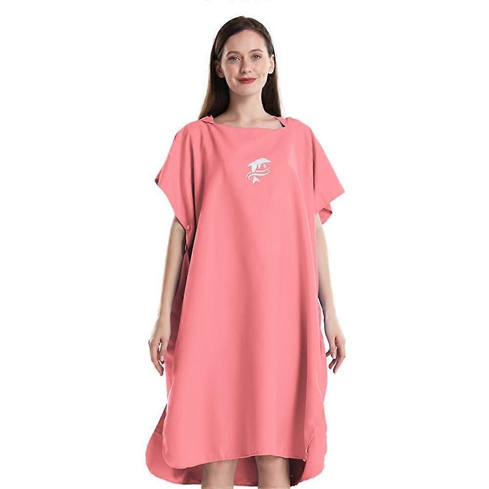 Surf Poncho Towel Bathrobe with Hood Quick Dry Outdoor Cape for Swimming and Surfing, 105x75cm, Color 1