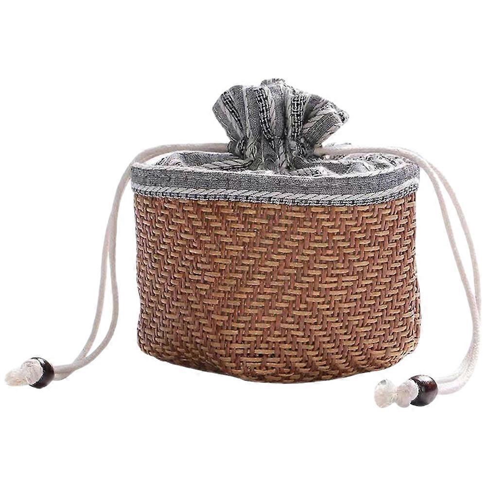 Teapot Holder Bag Multi Function Teacup Pouch Travel Use Rectangular Drawstring Design 1Pcs