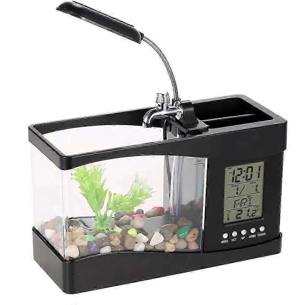 Fish tank with LCD display, USB powered