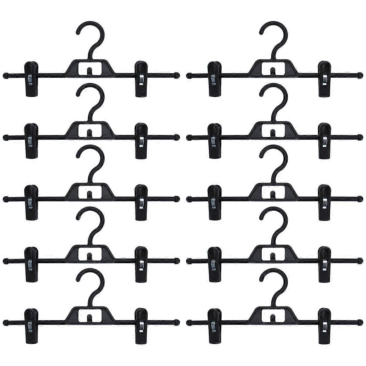 Clothespins For Hanging Clothes Plastic Pants Hanger Space Saving 10Set