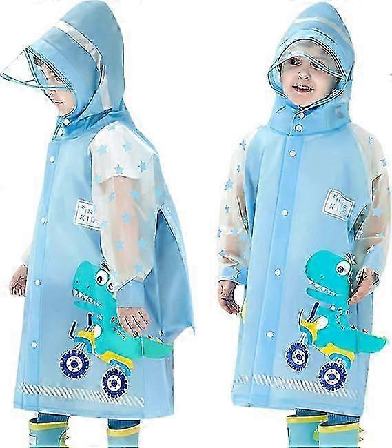 1PCS Kids Raincoats Rain Poncho Waterproof Jacket for Boys and Girls Cartoon Style Reusable with Portable Bag